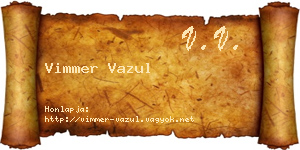 Vimmer Vazul névjegykártya